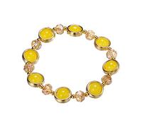 Pulsera de cristal degradado con esmalte de colores para compañeros de clase y amigos, aretes de borla, A, Metal, No es una piedra preciosa