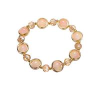 Pulsera de cristal degradado con esmalte de colores para compañeros de clase y amigos, aretes de borla, A, Metal, No es una piedra preciosa