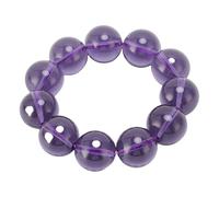 Pulsera de Cristal Natural con Cuentas de 20 Mm, Adorno Decorativo para el Hogar y Espacios de Meditación, Opción de Regalo única (Púrpura Negro)