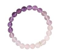 Pulsera De Cristal Natural For Mujer, Hecha A Mano, Elástica, Con Cuentas Redondas De 8 Mm, Con Piedras Preciosas Energéticas For Protección, Concentración Y Espiritualidad. Regalos Y Navidad.