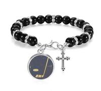 Pulsera de cuentas con diseño de ilustración deportiva de golf, joyería bohemia para hombres y mujeres
