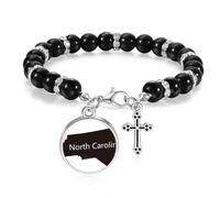 Pulsera de cuentas con diseño de mapa del norte de los Estados Unidos