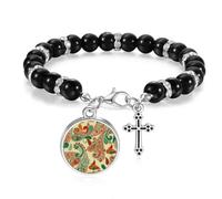 Pulsera de cuentas con diseño de punto de flor y diseño bohemio