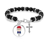 Pulsera de cuentas con la bandera de Isla del país cubano UU, joyería bohemia para hombres y mujeres
