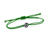 Pulsera de cuentas de acero inoxidable con una estrella de David, pulsera de cadena de cabalá de cuerda roja, Piedra