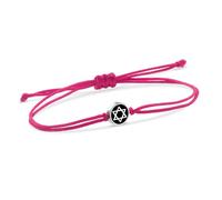 Pulsera de cuentas de acero inoxidable con una estrella de David, pulsera de cadena de cabalá de cuerda roja, Piedra