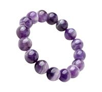 Pulsera de cuentas de amatista,Pulsera de amatista para mujer | Pulsera con cuentas de natural Pulsera de amatista de 8 mm | Pulsera de piedra hecha a mano auténtica, pulsera elástica curativa para