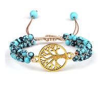 Pulsera de cuentas de árbol de la vida con cuentas de piedra natural Mala hecha a mano para mujeres, amigas, meditación, reiki, joyería curativa, árbol de la vida grande 1