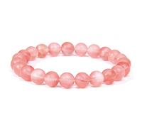 Pulsera De Cuentas De Chakra De 8mm, Pulsera De Yoga Para Mujer, Ágata De Piedra Natural, Malaquita, Lapislázuli, Regalo De Joyería,sandía,19cm