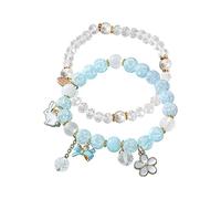 Pulsera de cuentas de cristal de conejo de Pascua para niñas recién nacidas, pulseras para bebés, pulseras para niñas y niñas, regalo de joyería para niñas, talla única, Acrílico, No es una piedra