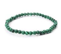 Pulsera De Cuentas De Energía De 4mm, Pulsera De Piedra De Lapislázuli De Ojo De Tigre Natural Para Hombres Y Mujeres, Pulsera De Yoga, Joyería Hecha A Mano,malaquita,21cm