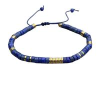 Pulsera de cuentas de hematita de piedra natural de 2 x 4 mm, ajustable, minimalista, delicada, bohemia, unisex, joyería espiritual para hombres y mujeres, M, Piedra, No es una piedra preciosa