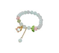 Pulsera de cuentas de jade chino para mujer, para mujer, esposa, abuelo, madre, padre, uso diario, joyería de madreperla para mujer, talla única, Resina, No es una piedra preciosa