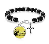 Pulsera de cuentas de la revolución roja china y campesina, joyería bohemia para hombres y mujeres