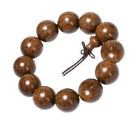 Pulsera de cuentas de madera, pulsera de oración para mujeres, perlas de meditación de sándalo dorado, joyería religiosa, pulsera de cuentas de oración, pulsera budista, pulseras de madera de fe para