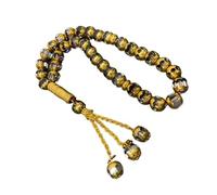 Pulsera de cuentas de oración de cristal, con borlas, 33 cuentas, pulsera de rosario, joyería religiosa para hombres y mujeres, Cristal natural, como se describe
