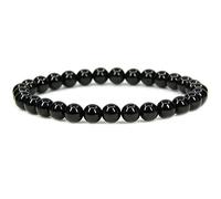 Pulsera De Cuentas De Piedra De 6mm Para Mujeres Hombres Piedra Lunar Lapislázuli Pulsera De Ojo De Tigre Cristal Curación Chakra Pulsera De Energía Joyería,turmalina Negra,Tamaño De Los Hombres