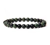 Pulsera De Cuentas De Piedra De 6mm Para Mujeres Hombres Piedra Lunar Lapislázuli Pulsera De Ojo De Tigre Cristal Curación Chakra Pulsera De Energía Joyería,jade Polar,Tamaño De Los Hombres