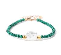Pulsera De Cuentas De Piedra Natural De 3 Mm Pulseras De Yoga Con Cuentas De Cuarzo Facetadas Pequeñas Joyería Ajustable Para Hombres Y Mujeres,Malaquita,Ajustable