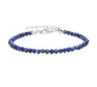 Pulsera De Cuentas De Piedra Natural De 3 Mm Pulseras De Yoga Con Cuentas De Cuarzo Facetadas Pequeñas Joyería Ajustable Para Hombres Y Mujeres,lapislázuli,Ajustable