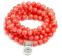 Pulsera de cuentas de piedra natural hecha a mano, sobre el encanto