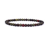 Pulsera de cuentas de piedra natural, pulsera de yoga para mujeres y hombres, regalo de mejor amigo, piedra de sangre de dragón, cuentas de 4 mm, cuentas de 17 cm