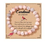 Pulsera de cuentas de piedra natural, regalo conmemorativo para la pérdida de un ser querido, pensar en ti, regalo de duelo, recuerdo de condolencias, regalo de condolencias