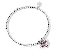 Pulsera oficial de plata de ley Harry Potter, con cuentas de plata de ley con cristales Swarovski®