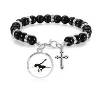 Pulsera de cuentas de salto alto para educación física, joyería bohemia