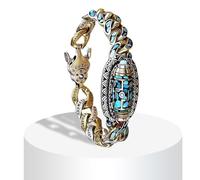 Pulsera de cuentas Dzi de nueve ojos de mantra de seis caracteres turquesa, pulsera de cuentas de mantra de seis caracteres, pulsera de nueve ojos de verdad de seis caracteres (B 1PCS,22cm/8.66in)