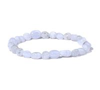 Pulsera de cuentas irregulares con grava curativa, cristal y piedra natural, elástica, for mujeres hombres(23cm,S)