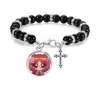 Pulsera de cuentas japonesas de ardilla, cereza, joyería bohemia para hombres y mujeres