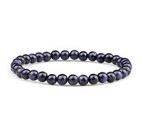 Pulsera de cuentas naturales de 6 mm, piedra de arena, energía, encanto de yoga, pulseras y brazaletes para parejas, joyería para mujeres, hombres, regalos hechos a mano, elásticos 1_CHINA