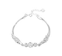 Pulsera de cuentas para el día de San Valentín, diseño de tres vidas y tres generaciones, ligera, versátil, hecha a mano, chapada en cobre, para mujer, talla única, Cobre, No es una piedra preciosa