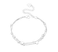 Pulsera de cuentas planeta para estudiantes femeninas, pequeñas cuentas redondas de amor fresco, joyería de mano de corazón a corazón, relojes de rosa, talla única, Metal, No es una piedra preciosa