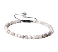 Pulsera De Cuentas Pulsera De Piedra Natural Ágata Malaquita Pulseras Trenzadas Hombres Mujeres Encanto Joyería Brazalete Ajustable,Ágata Loca