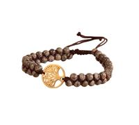 Pulsera de cuentas tejidas de doble capa de turquesa africana natural con diseño de árbol ajustable para un ajuste cómodo