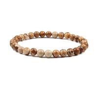 Pulsera de cuentas turquesa para mujer, 1 pulsera de piedra de malaquita de roca de lava turquesa para hombres y mujeres, longitud elástica de 19 cm, Piedra, Piedra