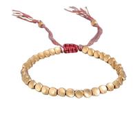 Pulsera de cuerda de la suerte, brazalete tibetano de cuentas de cobre, pulsera budista de buena suerte, cuerda de mano para hombres y mujeres, 16-26cm, Cobre, No.