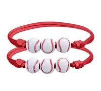 Pulsera de cuerda náutica para mujer, pulseras de la amistad con perlas de softbol amarillas, pulsera de perlas ajustable, regalo para niñas, adolescentes, deportes, fiesta de cumpleaños, reloj
