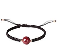 Pulsera de Cuerda Roja Cinabrio de Estilo Chino Pulsera de la Suerte Hecha a Mano Cuerda Trenzada a Mano Trenzada Regalos de Joyería Simple para Hombres y Mujeres Practical And Clever
