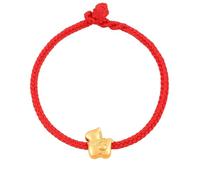 Pulsera de cuerda roja con dije de caballo dorado, hecha a mano, joyería trenzada de la suerte para el año del zodiaco chino, talismán de la fortuna de moda para mujeres y hombres, talla única, Acero