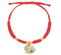 Pulsera de cuerda roja con dije de caballo, pulsera de cuerda roja de la suerte del Año Nuevo chino 2026 para mujeres y niñas, símbolo de buena fortuna y prosperidad, talla única, Acero aleado, No es