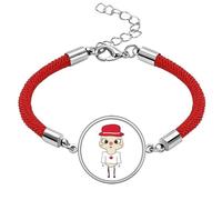 Pulsera de cuerda roja de arce de Canadá con bandera de Ottawa, hecha a mano