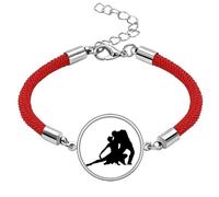 Pulsera de cuerda roja de la suerte hecha a mano con diseño de bailarina deportiva
