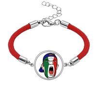 Pulsera de cuerda roja de la suerte hecha a mano con la bandera de Italia