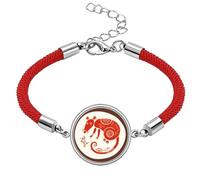 Pulsera de cuerda roja del zodiaco rojo del año de la rata de China hecha a mano