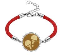 Pulsera de cuerda roja hecha a mano con diseño de ilustración deportiva de tenis de mesa