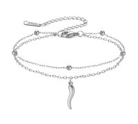 Pulsera de cuerno italiano con cornicello, tercer ojo del diablo, pulsera contra el mal de ojo, buena suerte, protección de chile, talismán, joyería de regalo para mujeres y hombres, ajustable, Acero