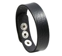 Pulsera de cuero ajustable con cierre deslizante para muñecas de 14 a 22 cm, elegante, materiales de poliuretano, accesorio de joyería unisex de moda, As show
